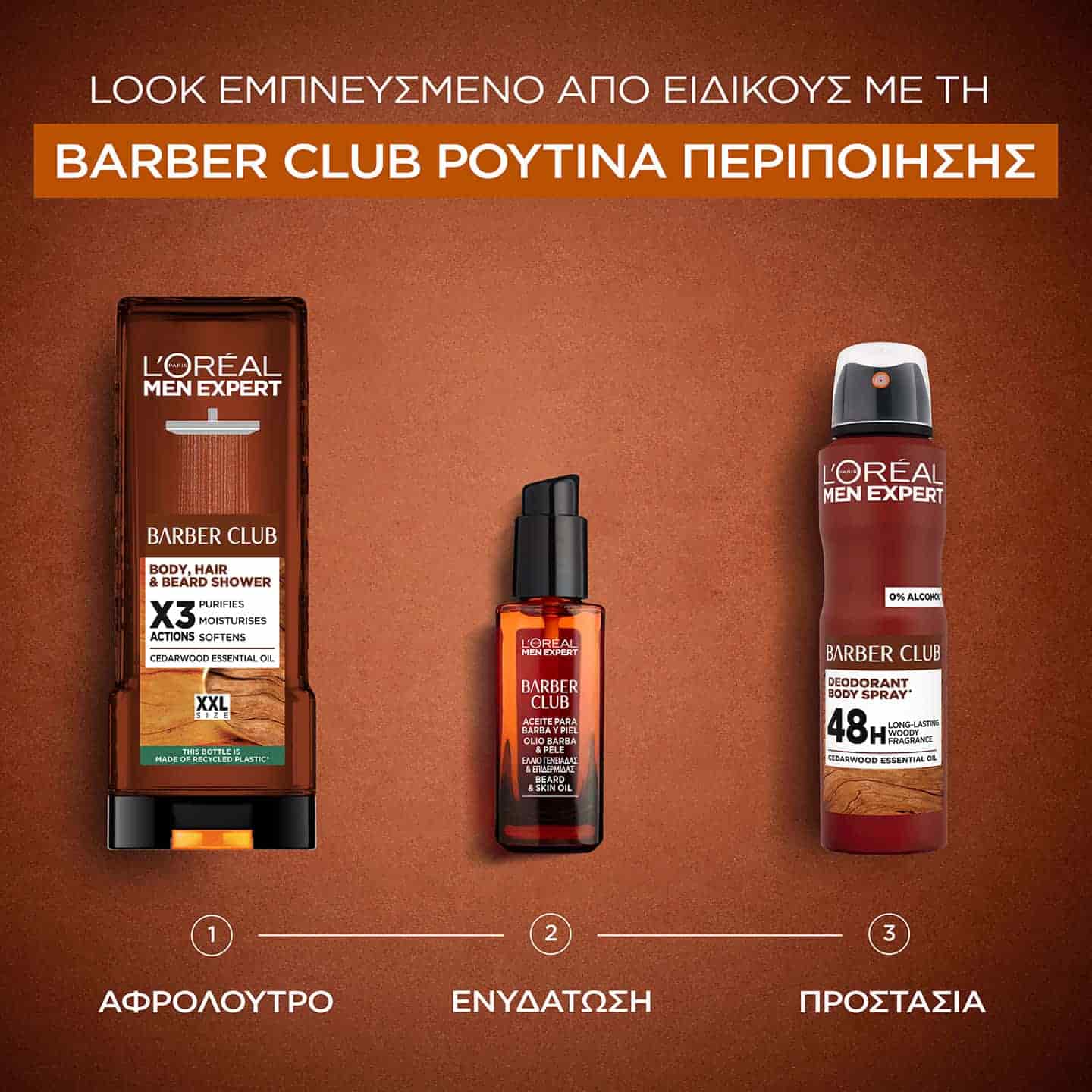 Barber Club Αποσμητικό Σπρέι ρουτίνα